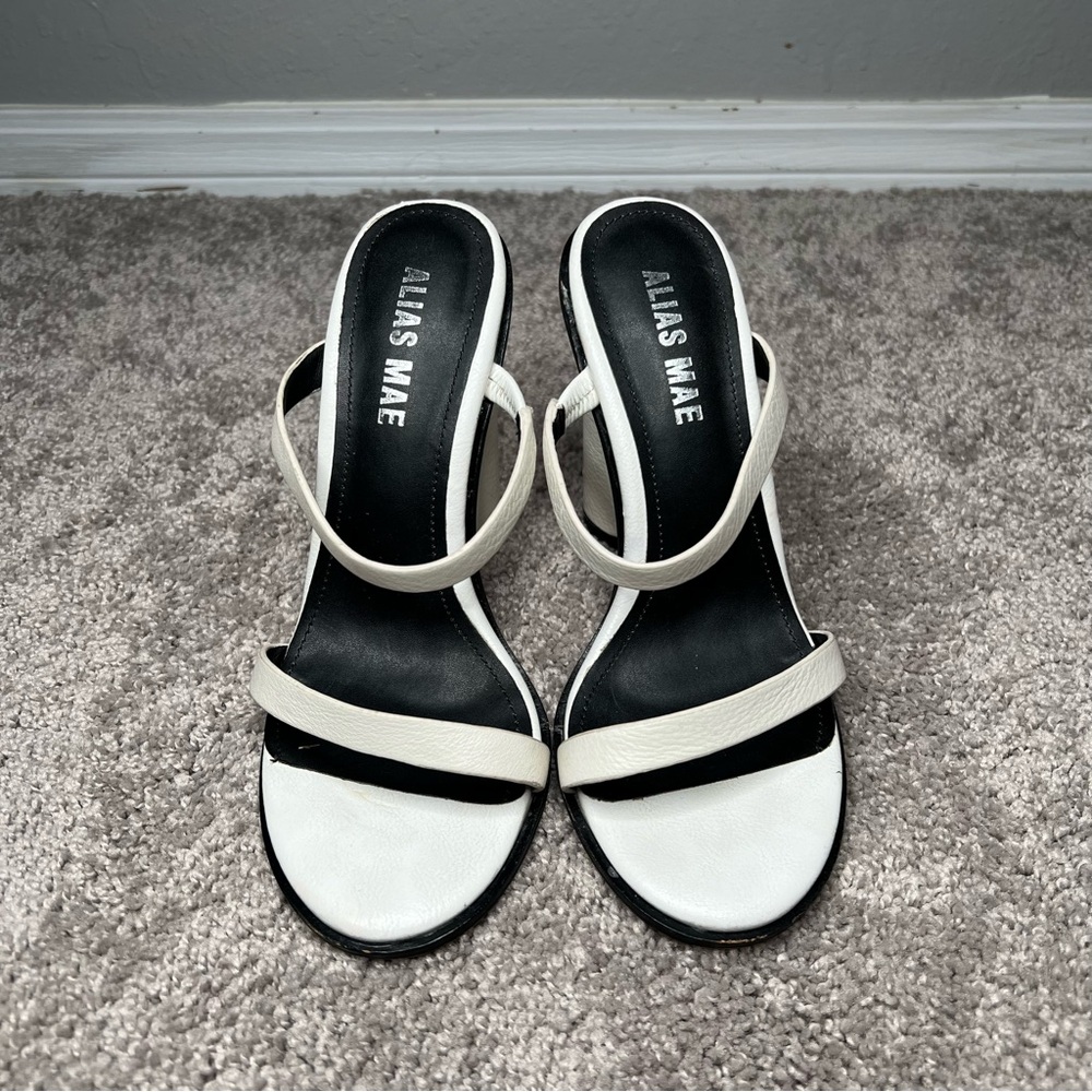 ALIAS MAE Amina Mule White Leather Size 37